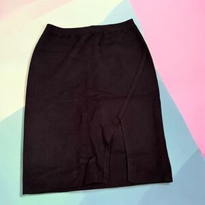 Express Classic Black Pencil Skirt size LARGE waist 16in length 26in NWT
